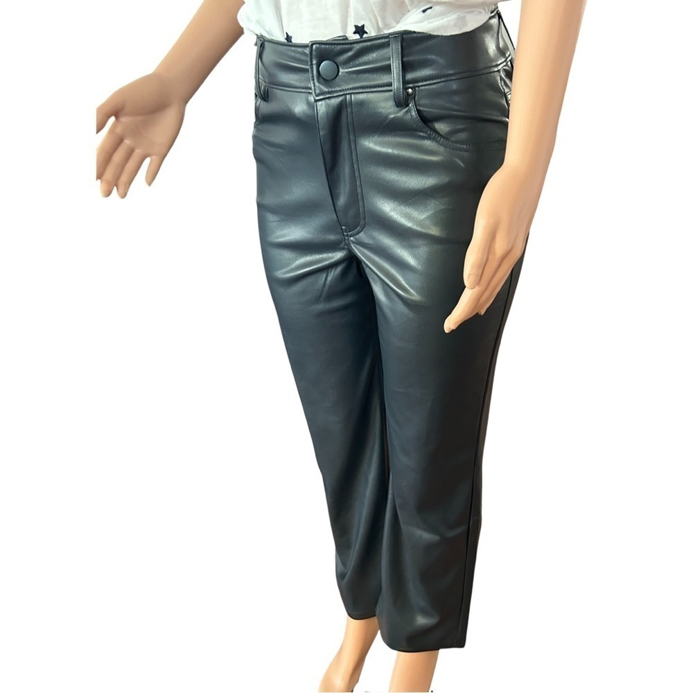 Badgley Mischka 5 Pocket Boyfriend Baddie Cropped Pants Navy Marine Blue Size 4 - Picture 8 of 13